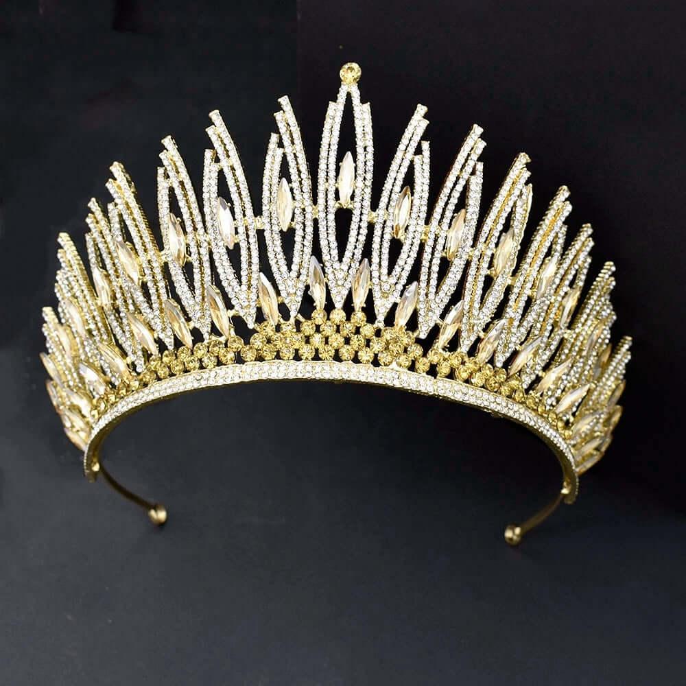 Women's Opulent Crystal Crowns & Tiaras -, Crowns , Drestiny , Australia, Blue, Canada, Crowns, Gold, Hair Accessories, New Zealand, Silver, Tiaras, United Kingdom, United States, White , Drestiny , www.shopdrestiny.com