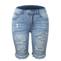 Thumbnail for Women's Ripped Jean Summer Shorts -, Shorts , Drestiny , Australia, Black, Brown, Canada, Dark Blue, L, Leopard, Light Blue, M, New Zealand, Red, S, Shorts, United Kingdom, United States, XL, XXL , Drestiny , www.shopdrestiny.com