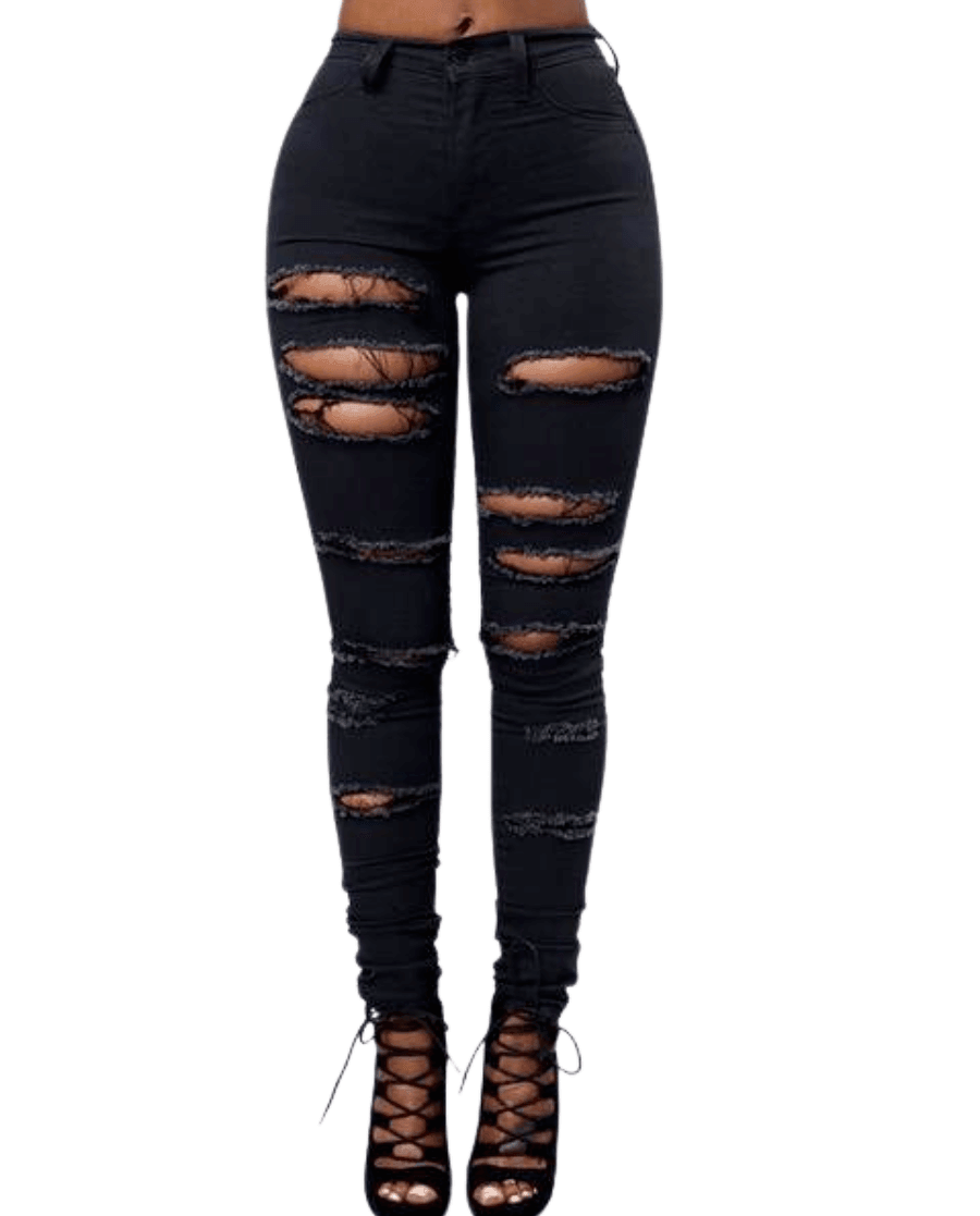 Women's Ripped Jeans -, Jeans , Drestiny , Australia, Black, Canada, FR, Jeans, L, M, New Zealand, S, Skinny Jeans, United Kingdom, United States, White, XL, XXL , Drestiny , www.shopdrestiny.com