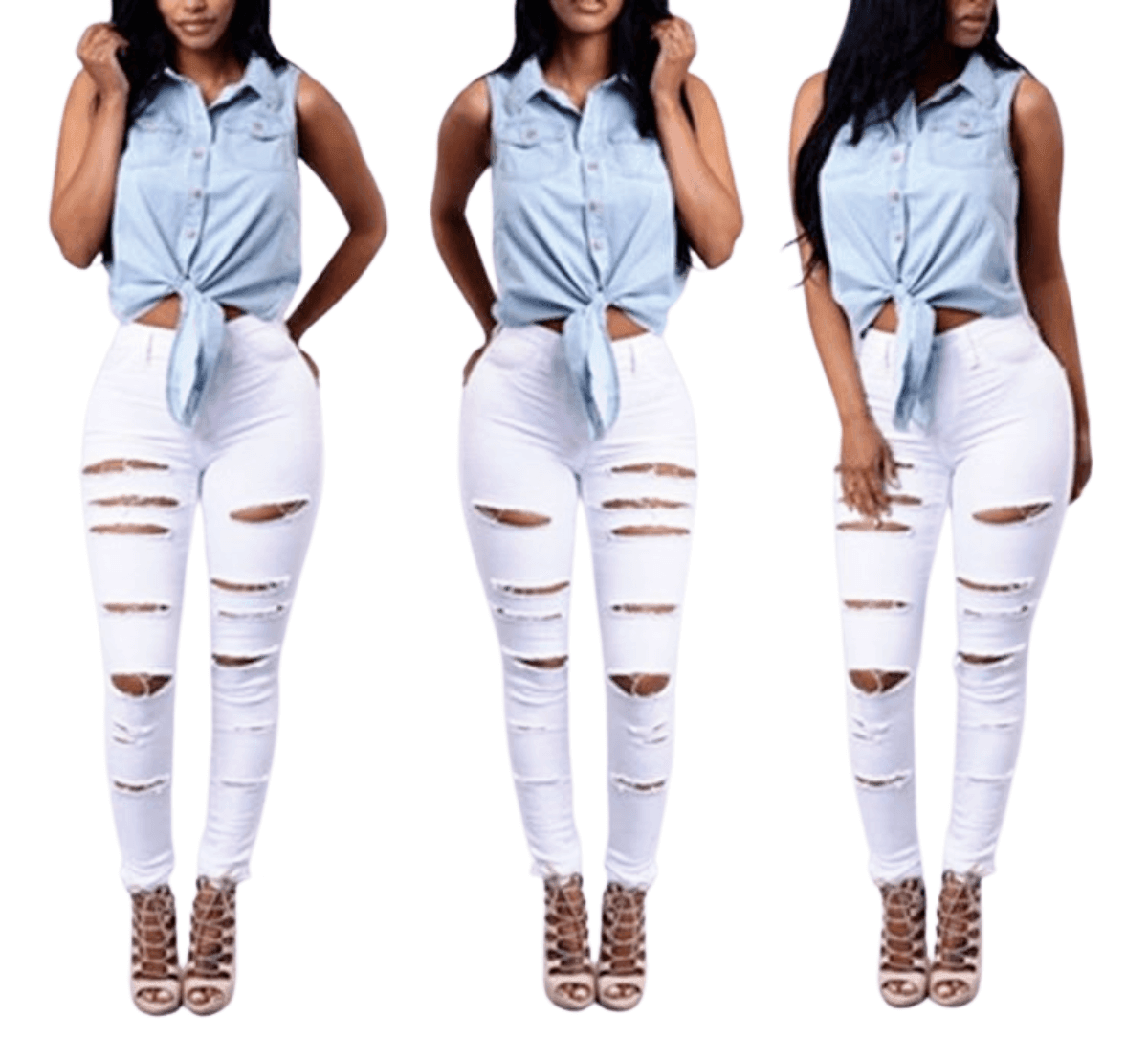 Women's Ripped Jeans -, Jeans , Drestiny , Australia, Black, Canada, FR, Jeans, L, M, New Zealand, S, Skinny Jeans, United Kingdom, United States, White, XL, XXL , Drestiny , www.shopdrestiny.com