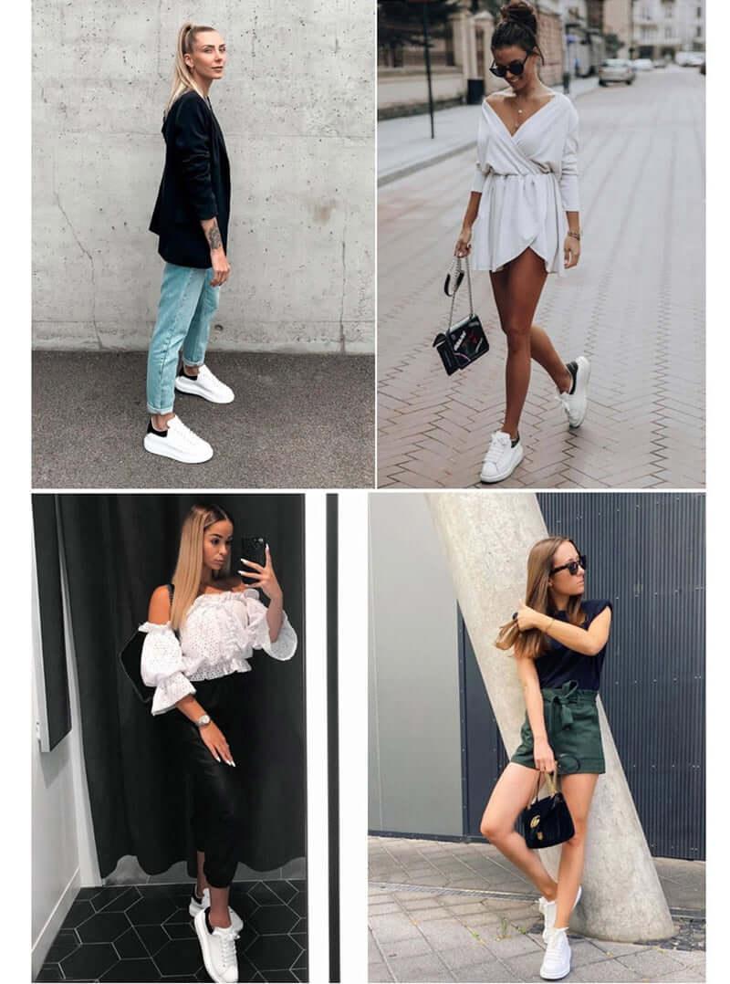 Women's White Platform Sneakers -, Shoes , Drestiny , Australia, Black, FR, New Zealand, Sneakers, United Kingdom, United States, White , Drestiny , www.shopdrestiny.com